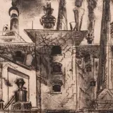 Eduard Wiiralt, Dresdeni motiiv, 1922, Ofort, akvatinta