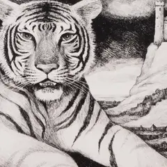 Jüri Arrak, Tiiger, 1985, Litograafia