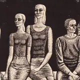 Herald Eelma, Vaikne hetk, 1968, Linoollõige