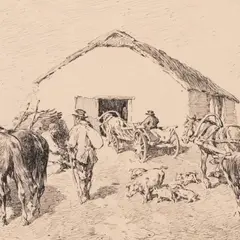Gregor von Bochmann, Eesti talupojad, 1890 - 1900ndad, Tušš, paber (kleebitud papile)
