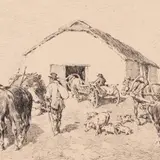 Gregor von Bochmann, Eesti talupojad, 1890 - 1900ndad, Tušš, paber (kleebitud papile)