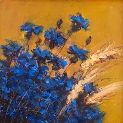 Ann Audova, Rukkililled, 1960ndad, Õli, kartong