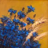 Ann Audova, Rukkililled, 1960ndad, Õli, kartong