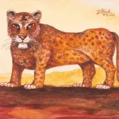 Jüri Arrak, Leopard, 1998, Akvarell