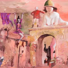 Edgar Valter, Miniatuur II, 1990ndad, Õli, papp