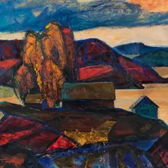 Ülo Teder, Maastik, 1968, Õli, lõuend