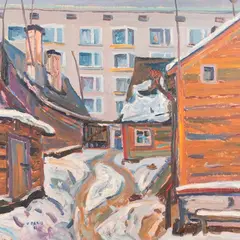 Väino Paris, Uus tungib peale, 1961, Õli, vineer