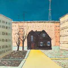 Harri Pudersell, Vana maja, 1971, Õli, lõuend