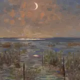 Oskar Obst, Noarootsi vaade, 1944, Õli, papp