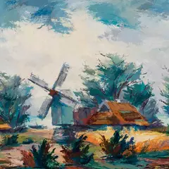 Juhan Nõmmik, Sääreküla - Kihnu, 1952, Õli, lõuend