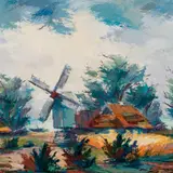 Juhan Nõmmik, Sääreküla - Kihnu, 1952, Õli, lõuend
