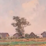 Johannes Võerahansu, Saaremaa maastik, 1953, Õli, papp