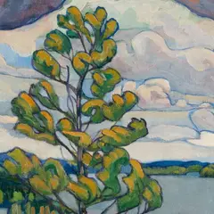 Johannes Einsild, Vaade Pühajärvele, 1917, Õli, lõuend