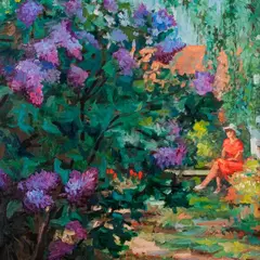 August Luiga, Sirelite aeg, 1965, Õli, lõuend