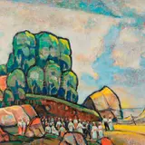 Richard Soot, Rahvapidu, 1983, õli, lõuend