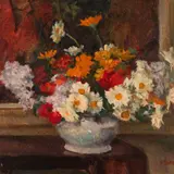 Johannes Võerahansu, Suvelilled vaasis, 1952, Õli, vineer