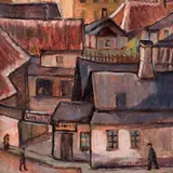 Nikolai Kull, Tallinna vaade, 1943, Õli, vineer