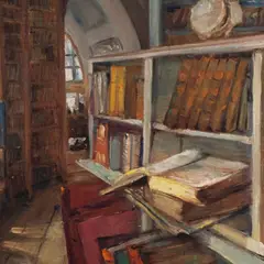 Gustav Raud, Raamatukogu, 1936, Õli, lõuend
