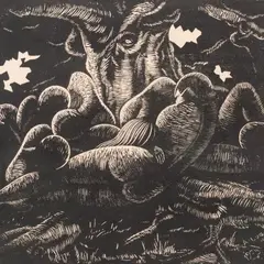 August Luiga, Suure puu all, 1935, Linoollõige