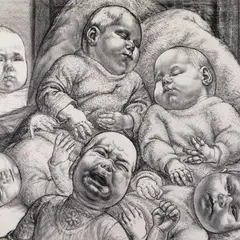 Eduard Wiiralt, Lapsed, 1935, Litograafia