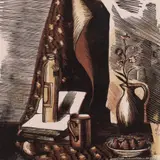 Eduard Rüga, Natüürmort, 1939, Puugravüür