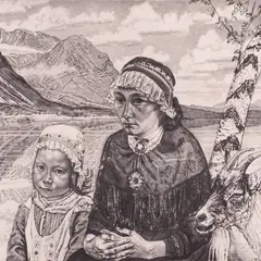Eduard Wiiralt, Lapi maastik (Vaisaluokta), 1946, Kuivnõel