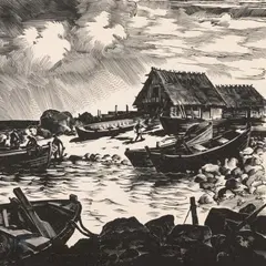 Esko Lepp, Kaluriküla, 1967, Puulõige