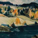 Richard Uutmaa, Sügismaastik, 1967, Akvarell