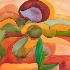 Enno Ootsing, Hommik, 1968, Akvarell