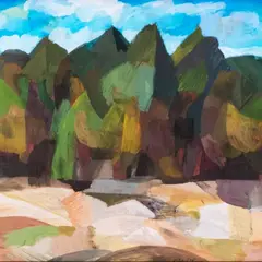Olav Maran, Maastik, 1967, Guašš, tempera, paber