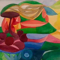 Enno Ootsing, Õhtu, 1968, Akvarell