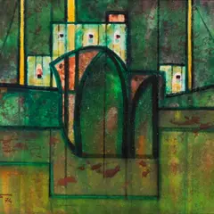 Aleksander Pilar, Laevad, 1974, Akvarell