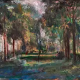 Evald Okas, Park Helsingis, 1991, Õli, lõuend