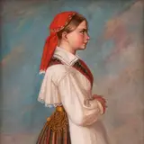 Theodor Albert Sprengel, Hiiu neiu, 1870ndad, Õli, lõuend