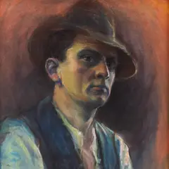 Nikolai Kull, Autoportree, 1921, Pastell, paber (dubleeritud papile)