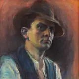 Nikolai Kull, Autoportree, 1921, Pastell, paber (dubleeritud papile)