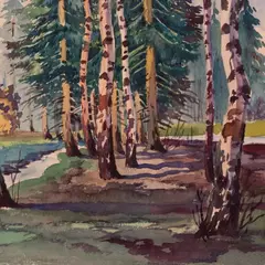 Agnolo Gori, Kasesalu, 1920ndad, Akvarell