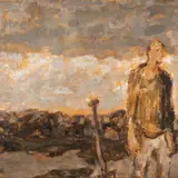 Olga Terri, Mees labidaga, 1940ndad, Õli, lõuend