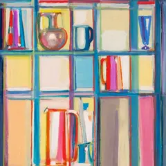 Erich Pehap, Vitriin, 1955, Õli, akrüül, kartong