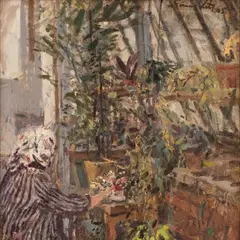 Elmar Kits, Kasvuhoones, 1965, Õli, lõuend