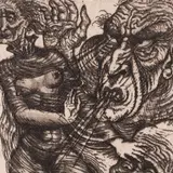 Eduard Wiiralt, Illustratsioon F. Mauriaci teosele „Lisa Bossuet’ traktaadile himurusest”, 1928, Ofort, akvatinta
