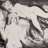 Evald Okas, Naised VI, 1989, Litograafia