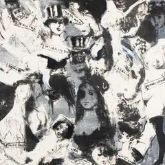 Alo Hoidre, Tuntud daamid, 1989, Värviline litograafia