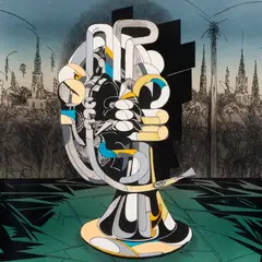 Marje Üksine, Õhtune natüürmort IV, 1990, Värviline litograafia