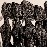 Herald Eelma, Tüdrukud, 1969, Linoollõige
