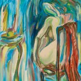 Paul Allik, Istuv akt, 2001, Õli, lõuend