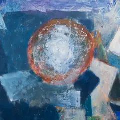 Valge päike by Alo Hoidre, 1980ndad, Õli, papp, sold Oct 2022