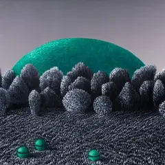 Toomas Vint, Vaade aknast II, 1997, Õli, lõuend
