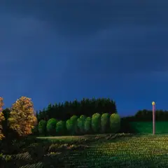Toomas Vint, Rene Magritte'i kollaste väävlitega tikud, 1997, Õli, lõuend