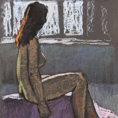 Olev Subbi, Istuv akt, 1959, Pastell